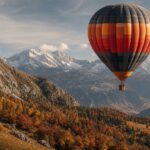 paysages alpins en montgolfière