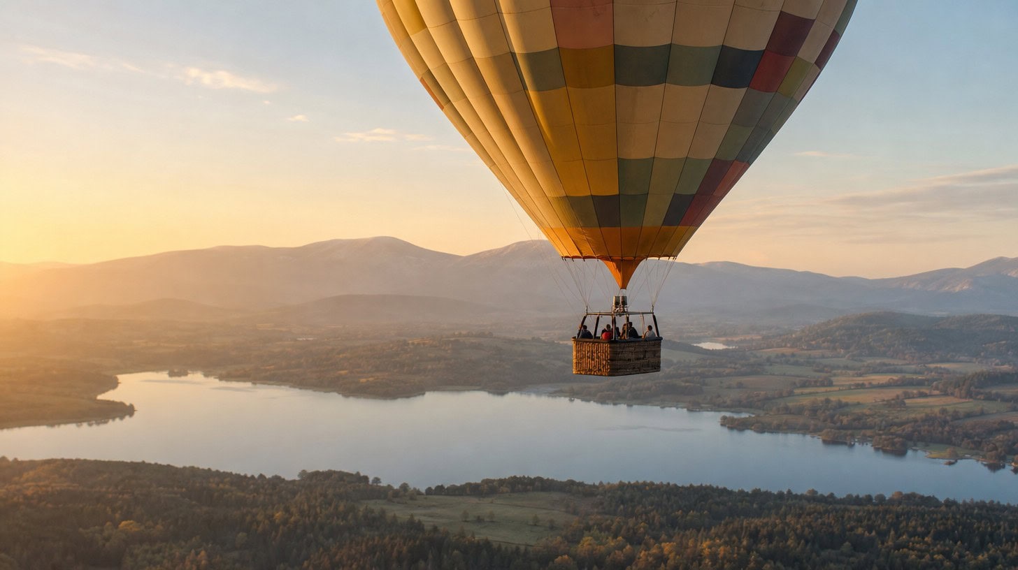 vertige en montgolfière